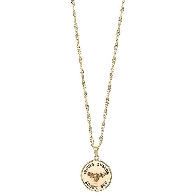 Olivia Burton Lucky Bee Coin Pendant Necklace